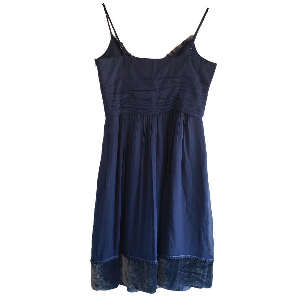 Laundry By Shelli Segal Ruffle Dress Women's Size 10, Blue - Picture 7 of 11